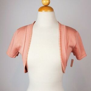 ‎Women's Cropped Cardigan Top Coat Pink  by Debut